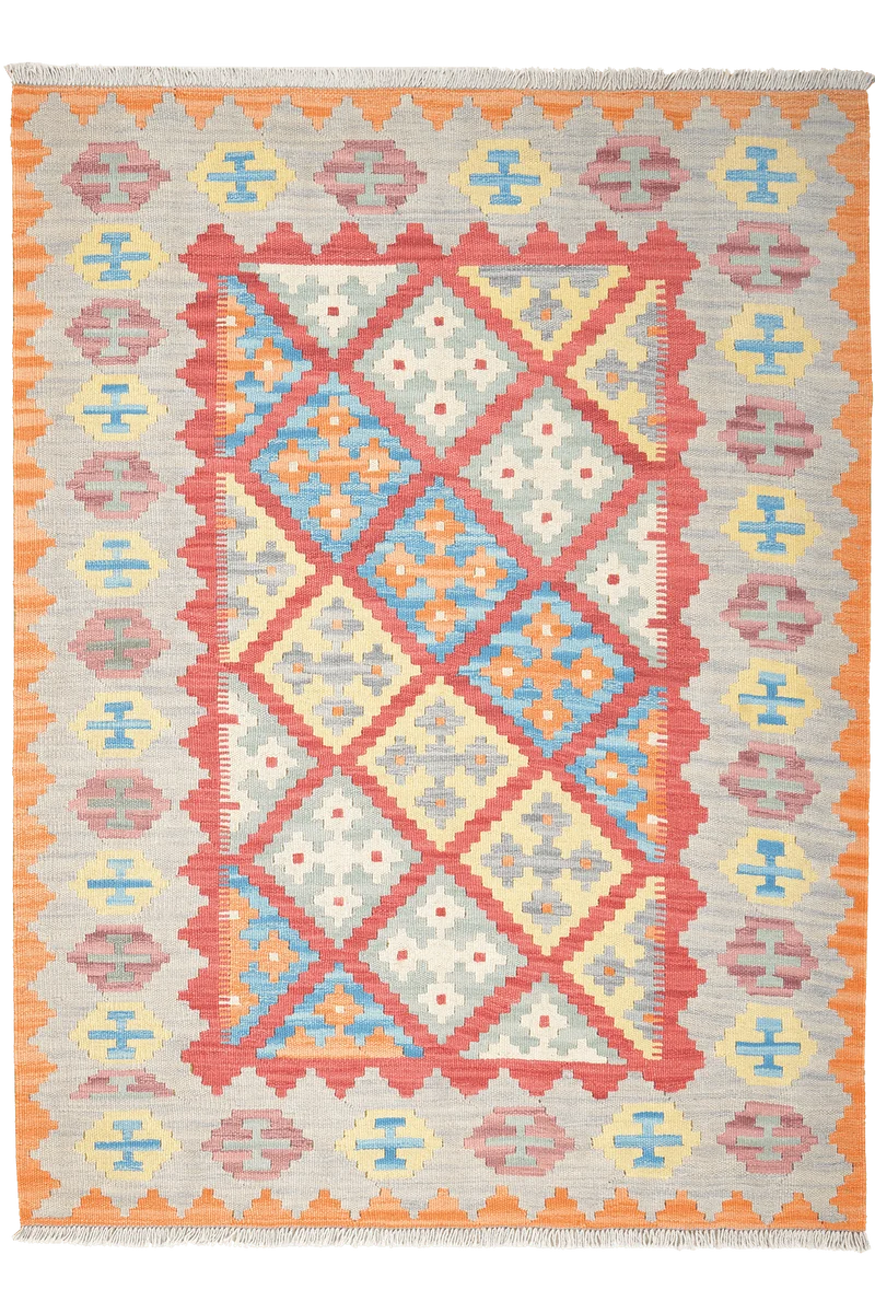Kelim Gashgai · Handgewebt – Rot, 173x127 cm