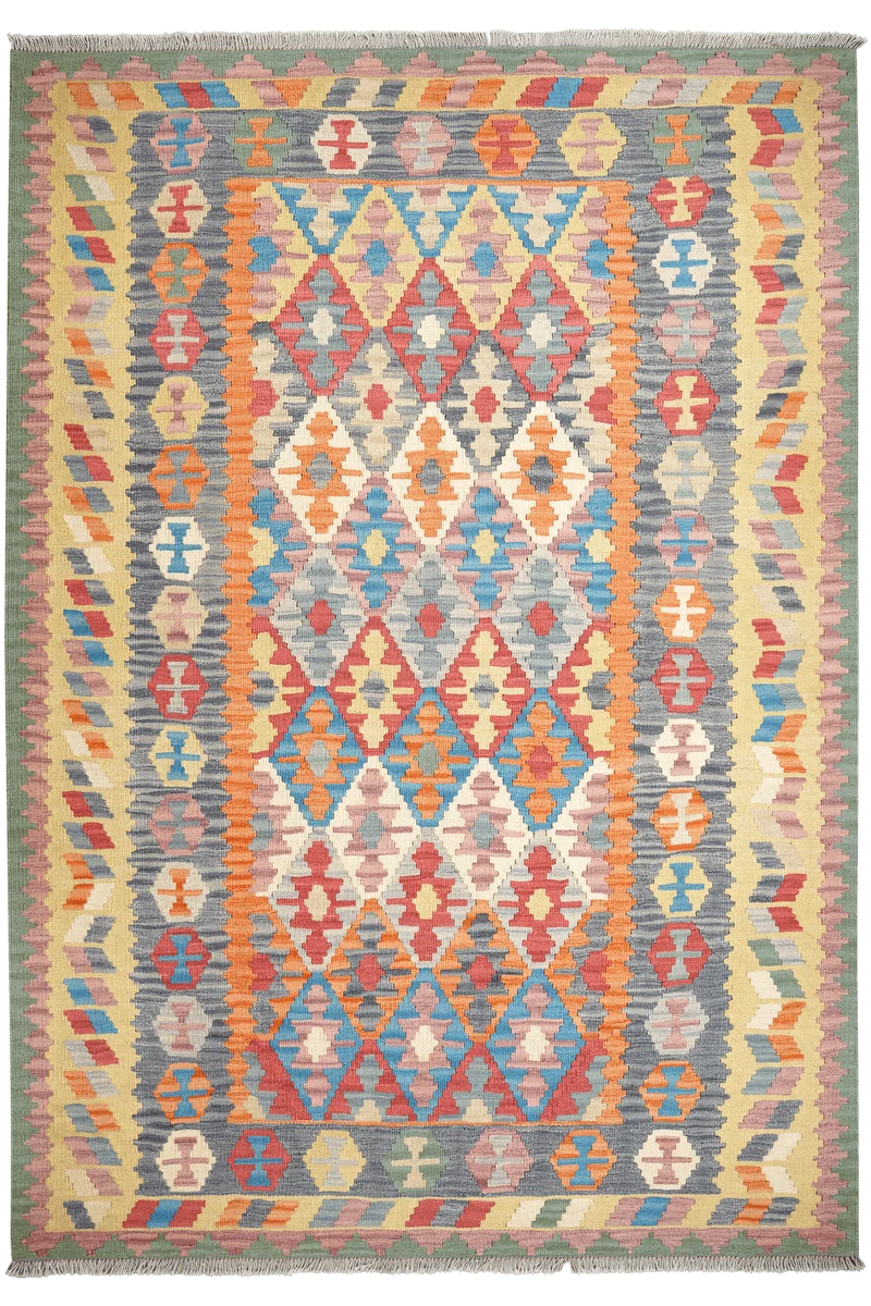 Kelim Gashgai · Handgewebt – Bunt, 245x171 cm