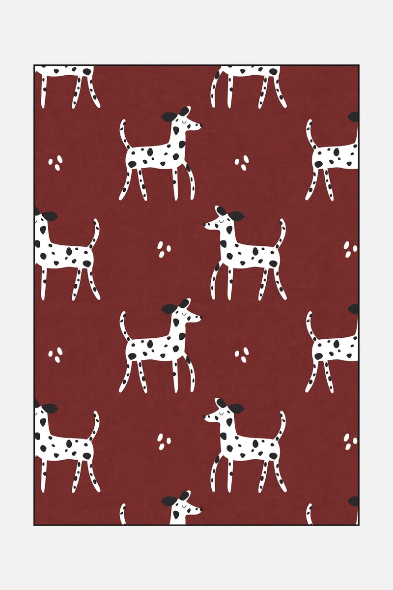 Dalmatiner Rot Teppich
