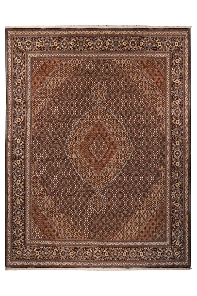 Tabriz 40 Raj · Handgeknüpft – Blau, 392x302 cm