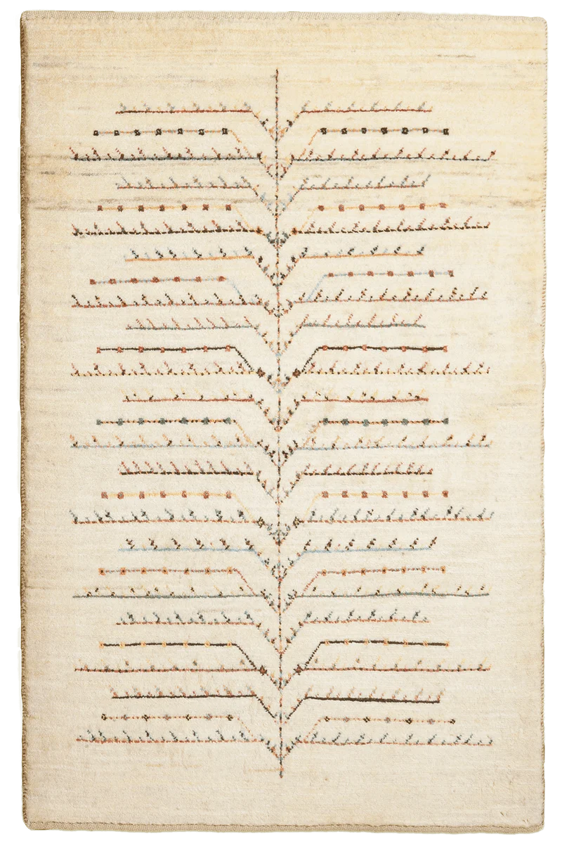 Rizbaf · Handgeknüpft – Beige, 134x86 cm