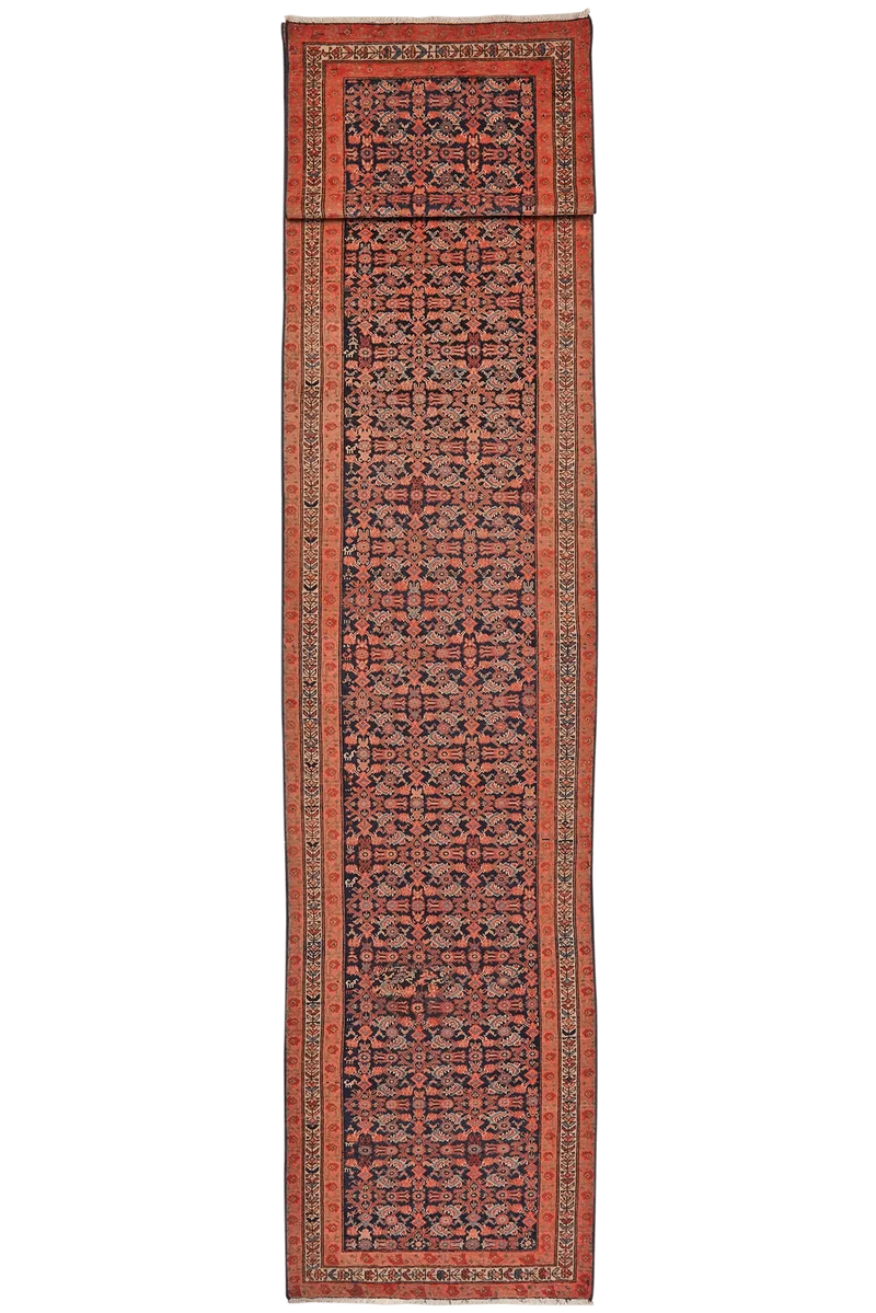 Malayer · Handgeknüpft – Blau, 494x90 cm