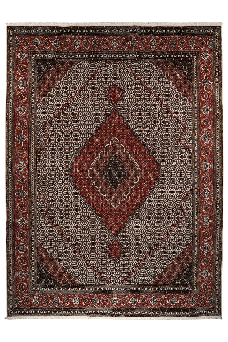Tabriz 40 Raj · Handgeknüpft – Braun, 345x251 cm