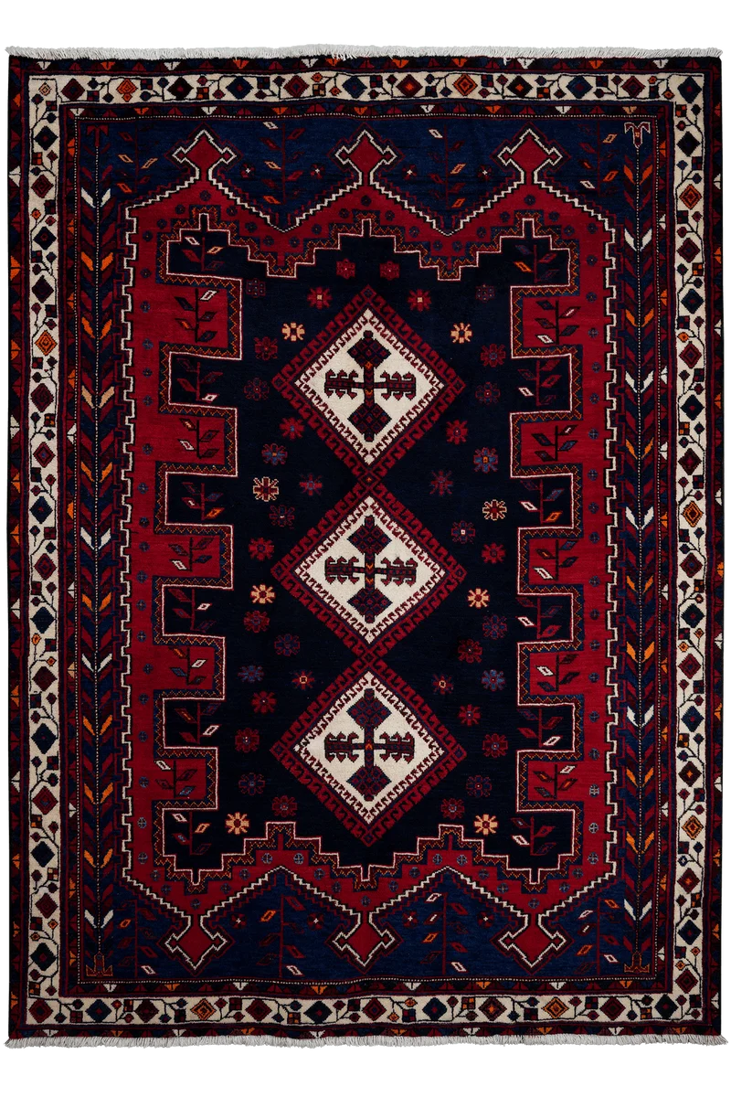 Afshar · Handgeknüpft – Rot, 228x165 cm
