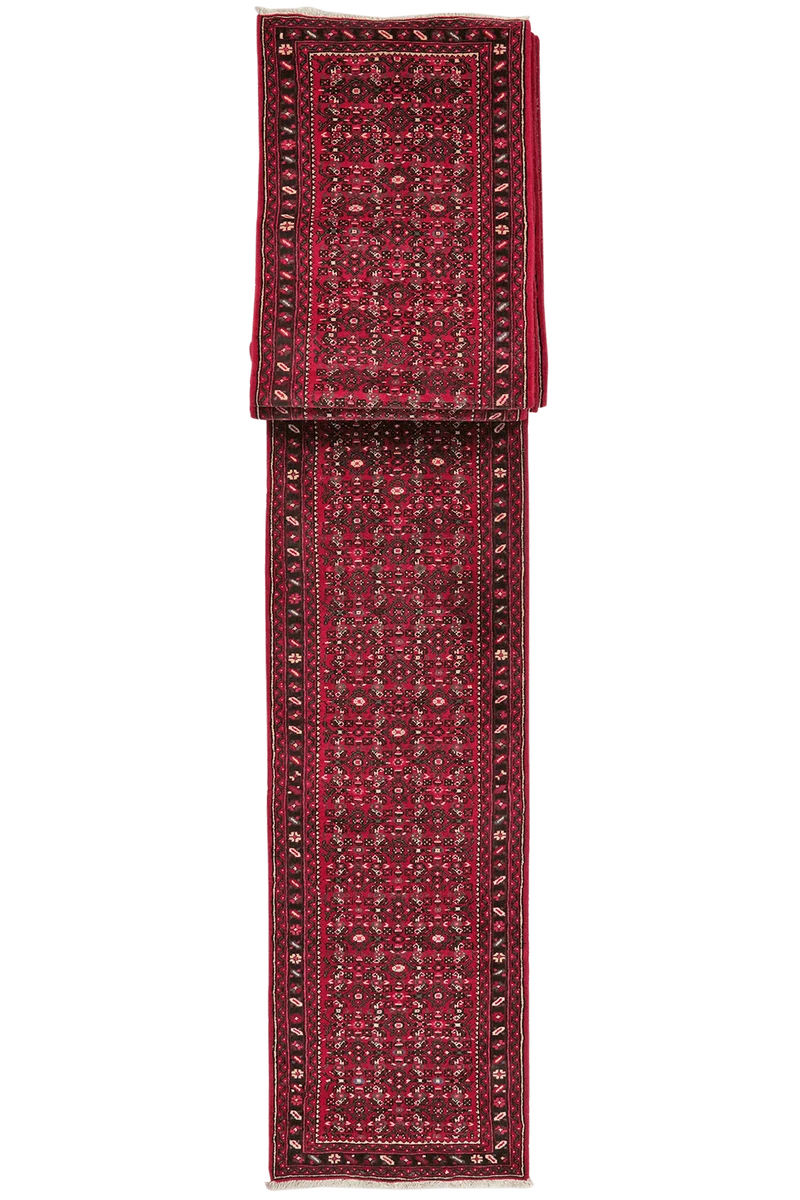 Hosseinabad · Handgeknüpft – Rot, 1397x77 cm