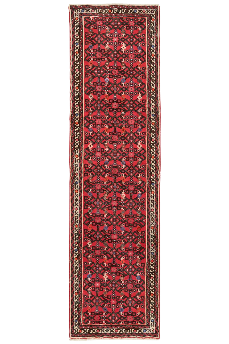 Hosseinabad · Handgeknüpft – Rot, 246x66 cm