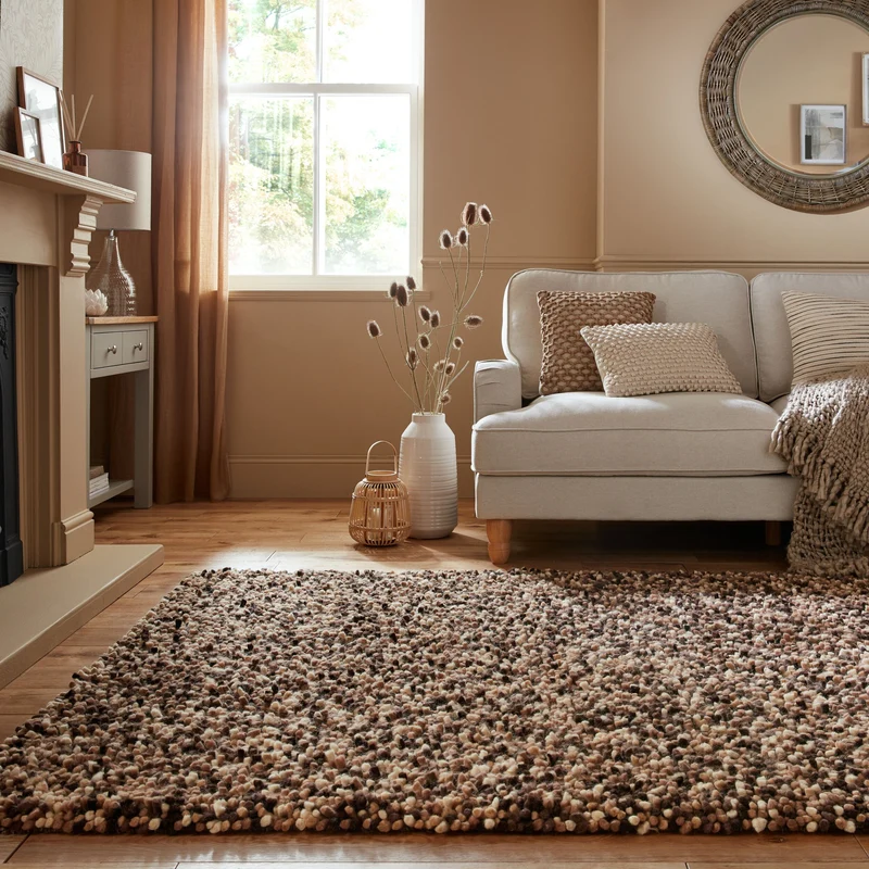 Wollteppich Hochflor Unifarben, Schlafzimmer