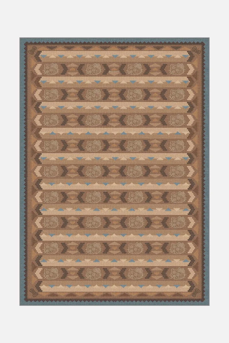 Hello Kitty Kilim Terrakotta Teppich
