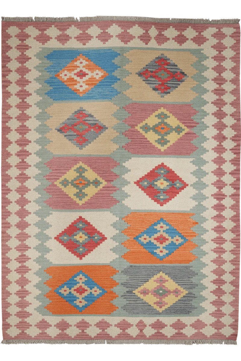 Kelim Gashgai · Handgewebt – Bunt, 227x170 cm