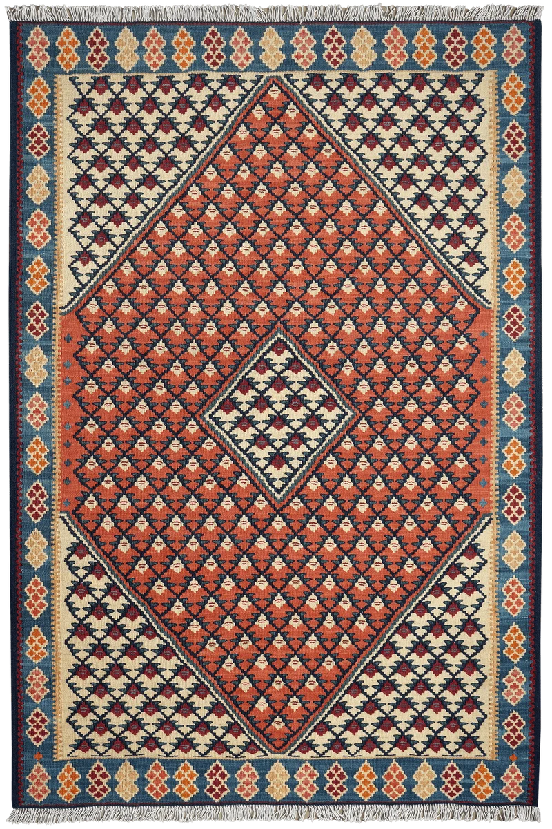Kelim Senneh · Handgewebt – Rot, 156x105 cm