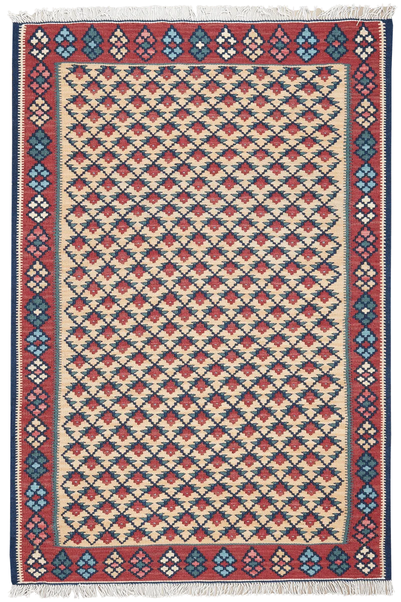 Kelim Senneh · Handgewebt – Bunt, 145x97 cm
