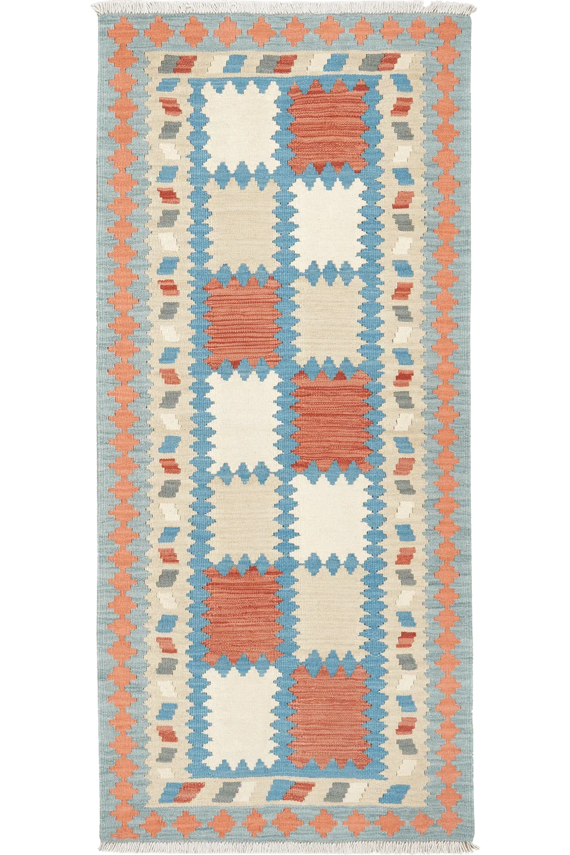 Kelim Gashgai · Handgewebt – Blau, 187x82 cm