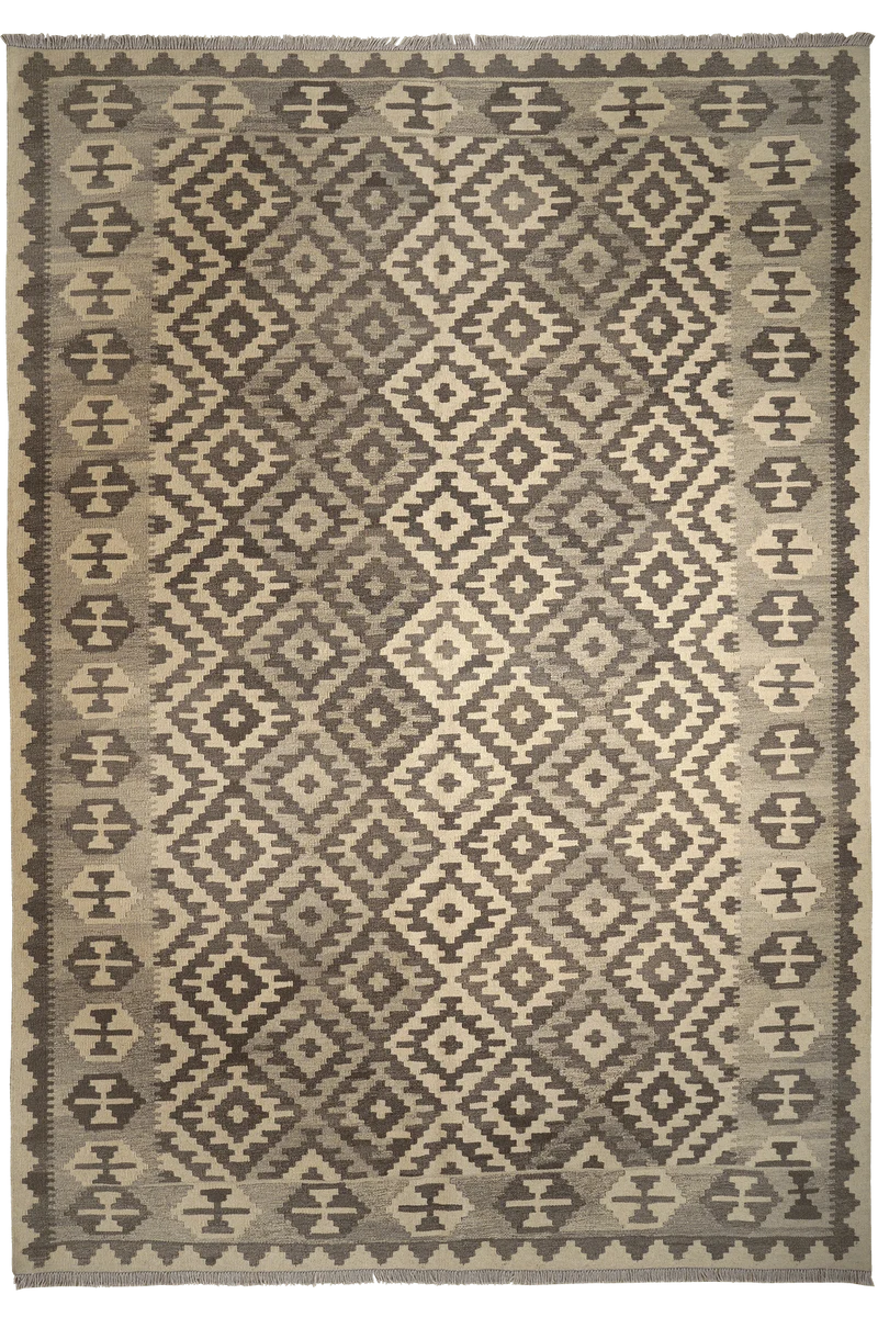 Kelim Gashgai · Handgewebt – Braun, 299x204 cm