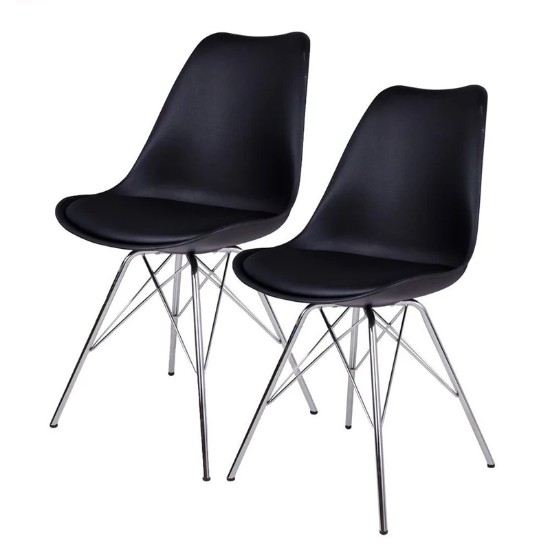 Klassiker Stuhl SCANDINAVIA (2er Set) schwarz