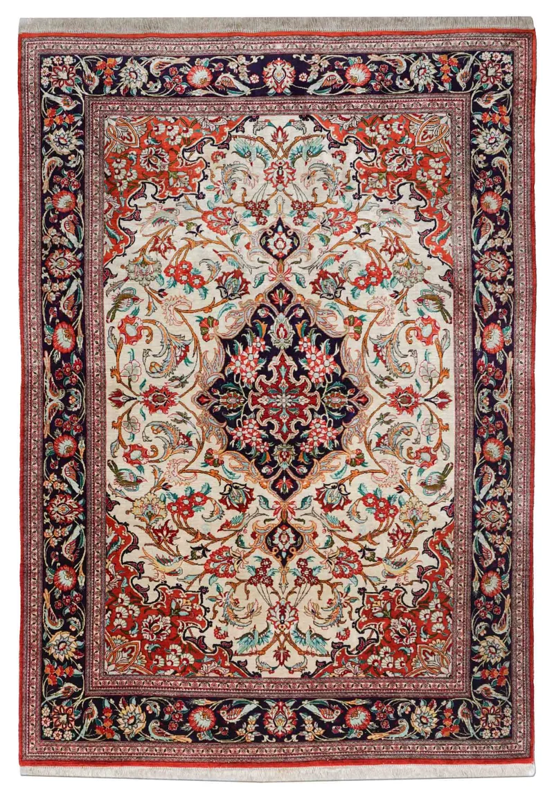 Ghom aus reiner Seide | 198 cm x 139 cm | Nr. Z-3723