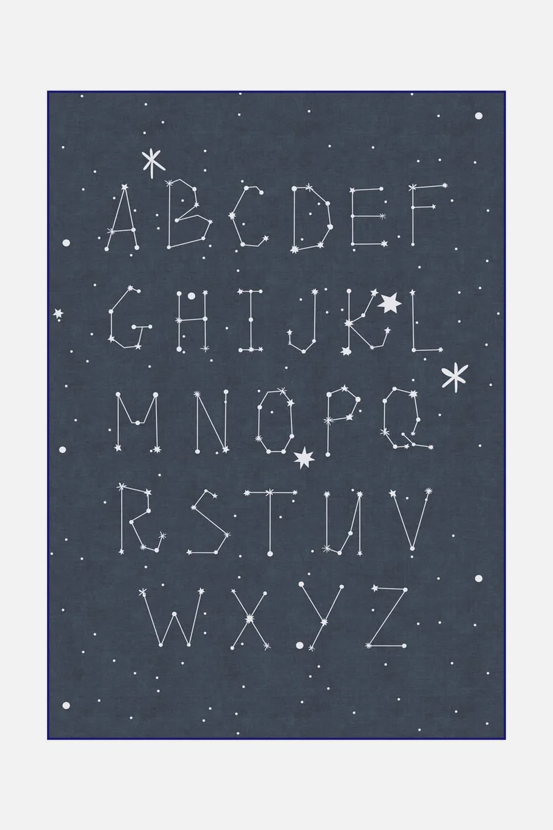 Stern Alphabet Teppich