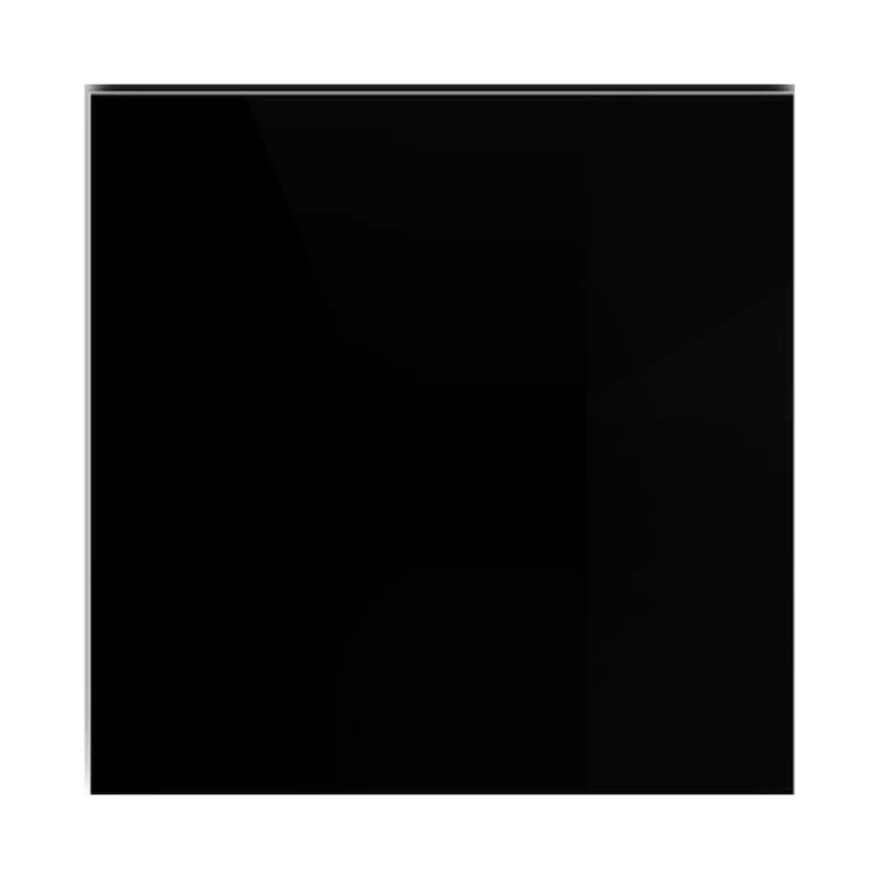 Glasplatte TERRY 50x50cm schwarz 8mm quadratisch gehärtetes Glas