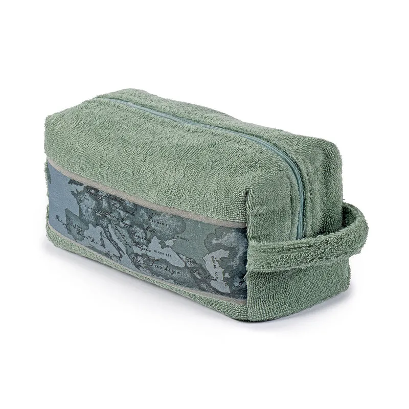 Asciugamano con Ospite Geo Tartan Green in Cotone 480 gr/mq