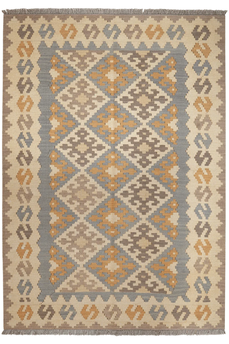 Kelim Gashgai · Handgewebt – Grau, 172x123 cm