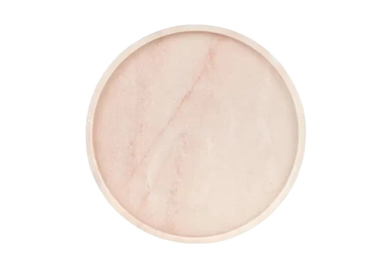 Round Pink Marble Tray Medium