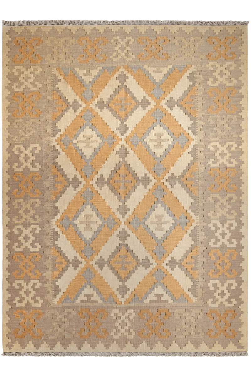 Kelim Gashgai · Handgewebt – Beige, 230x174 cm