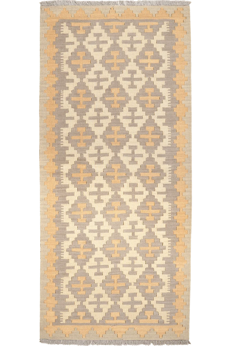 Kelim Gashgai · Handgewebt – Beige, 195x84 cm