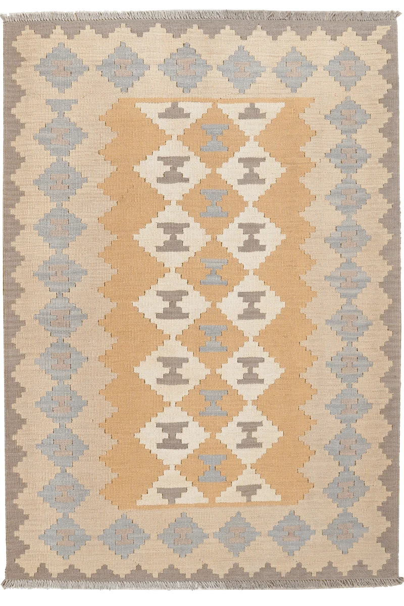 Kelim Gashgai · Handgewebt – Gelb, 172x120 cm