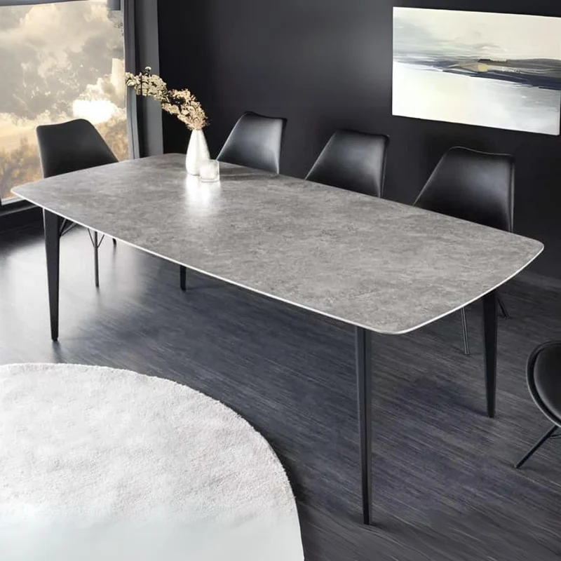 Eleganter Esstisch VENEZIA 160cm grau marmoriert Design Keramik