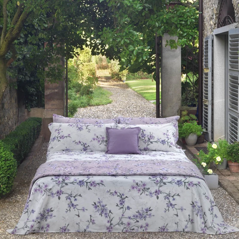 Completo Lenzuola Blossom peach Floreale in Percalle