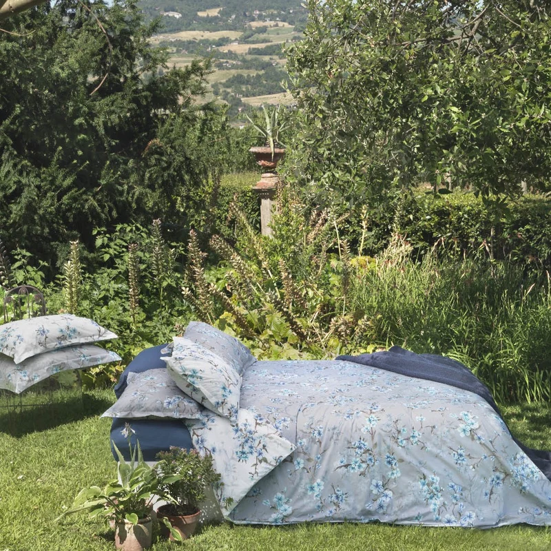 Copripiumino con federe Blossom peach Floreale in Percalle