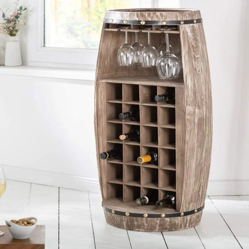 Flaschenregal BOTELLA 97cm natur Weinfass Pienienholz
