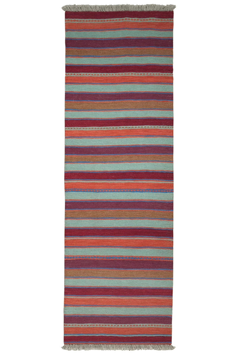 Kelim Gashgai · Handgewebt – Bunt, 203x64 cm