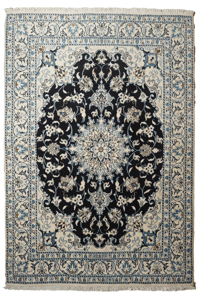 Nain 12La · Handgeknüpft – Blau, 212x147 cm