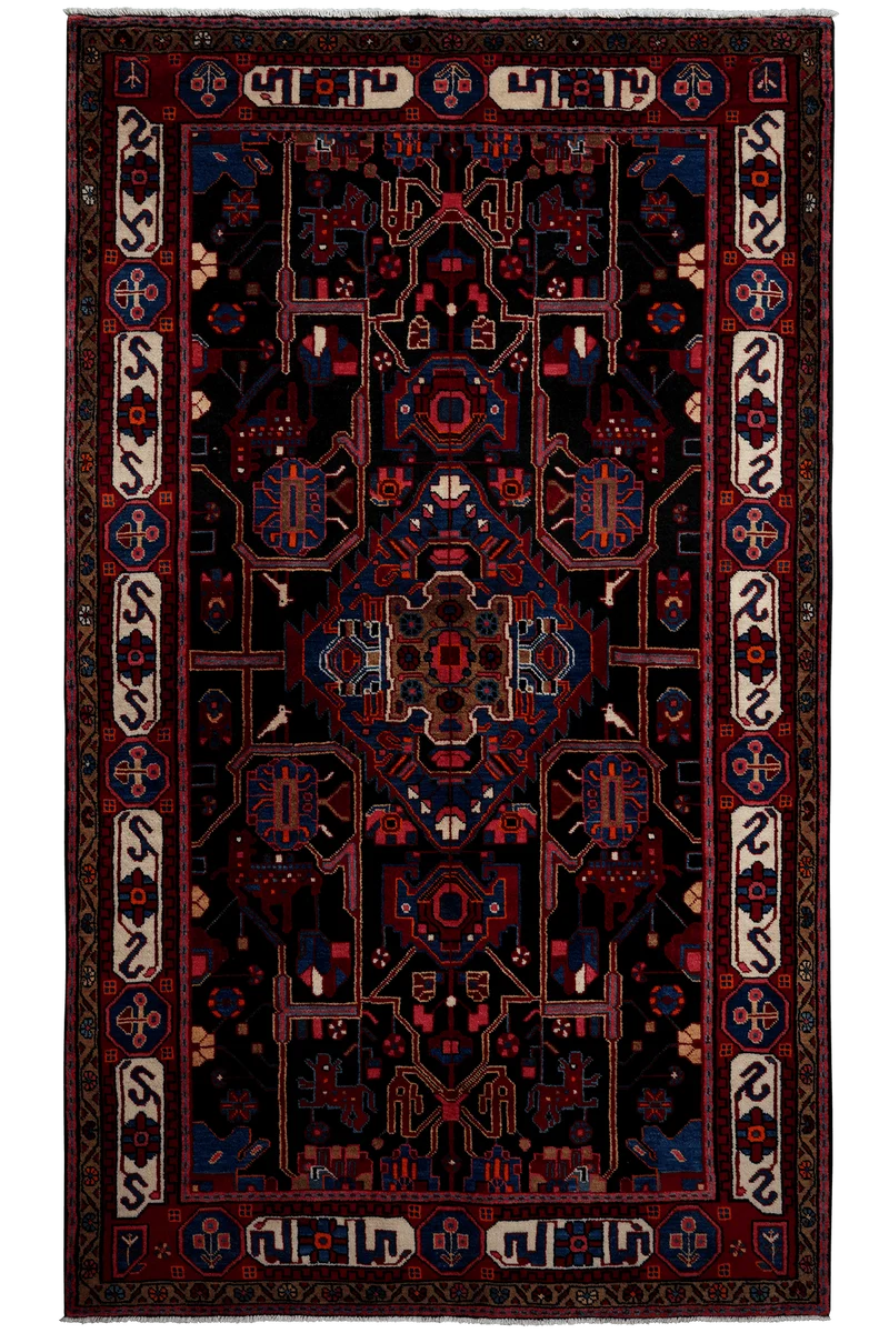 Nahavand · Handgeknüpft – Schwarz, 252x145 cm