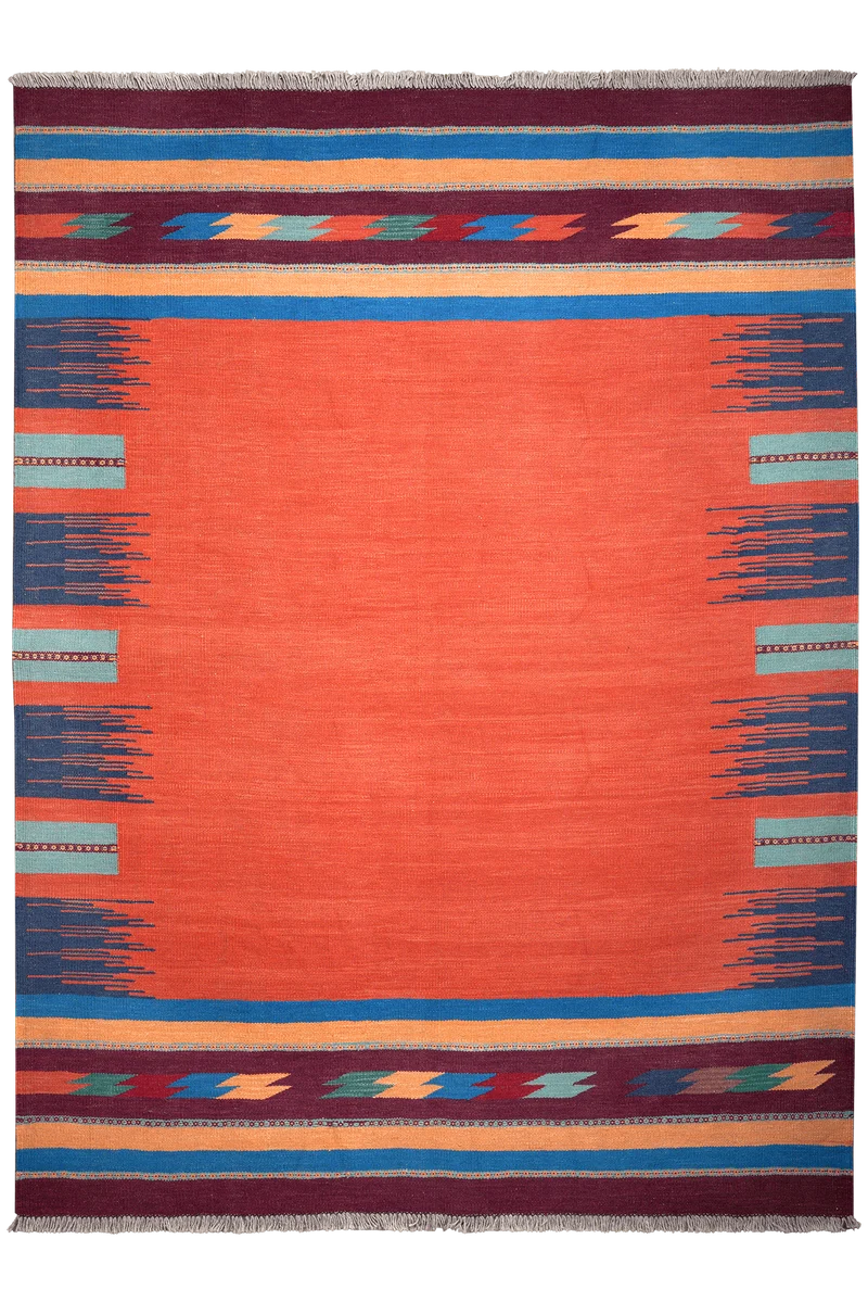 Kelim Gashgai · Handgewebt – Rot, 229x170 cm