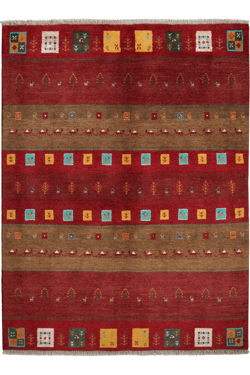 Gabbeh Sonnat · Handgeknüpft – Bunt, 200x151 cm