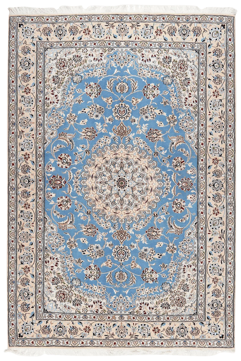 Nain 9La · Handgeknüpft – Blau, 233x157 cm