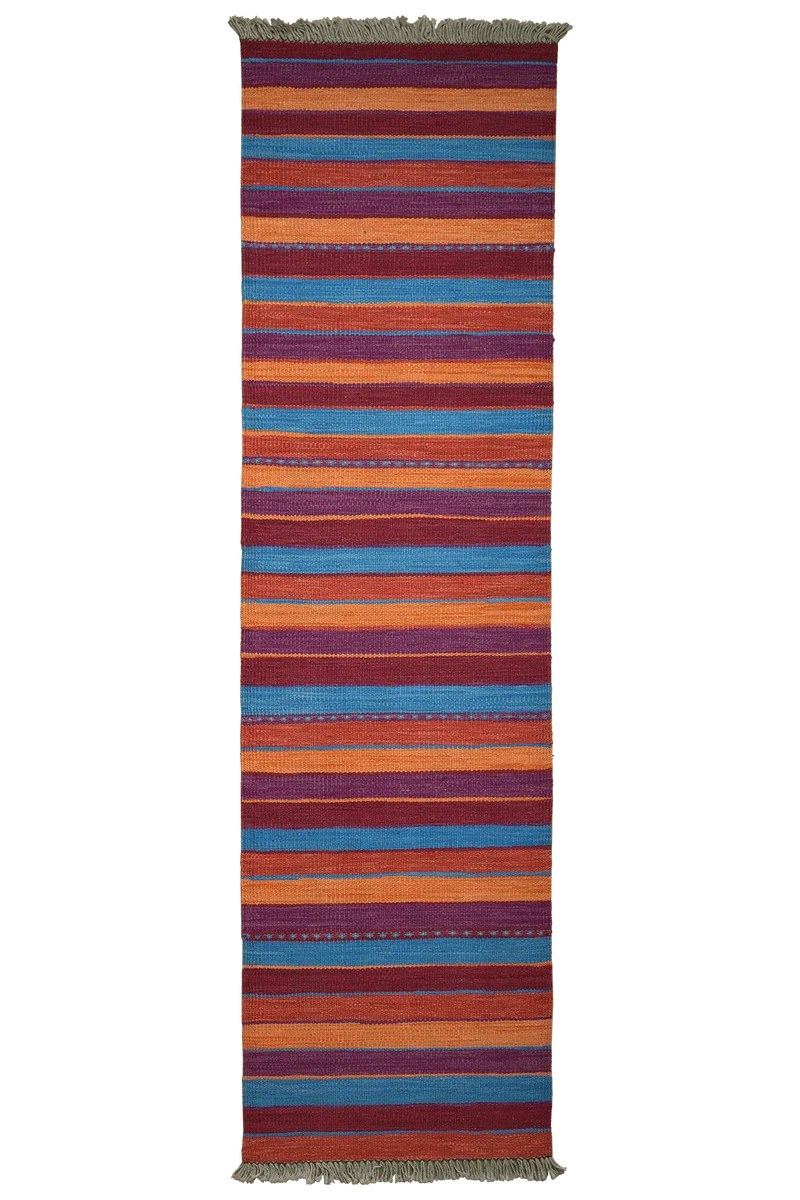 Kelim Gashgai · Handgewebt – Bunt, 198x55 cm