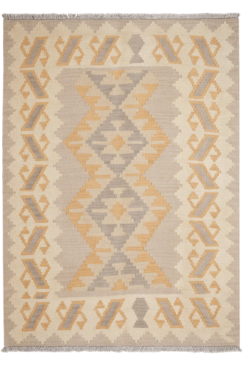 Kelim Gashgai · Handgewebt – Grau, 174x123 cm