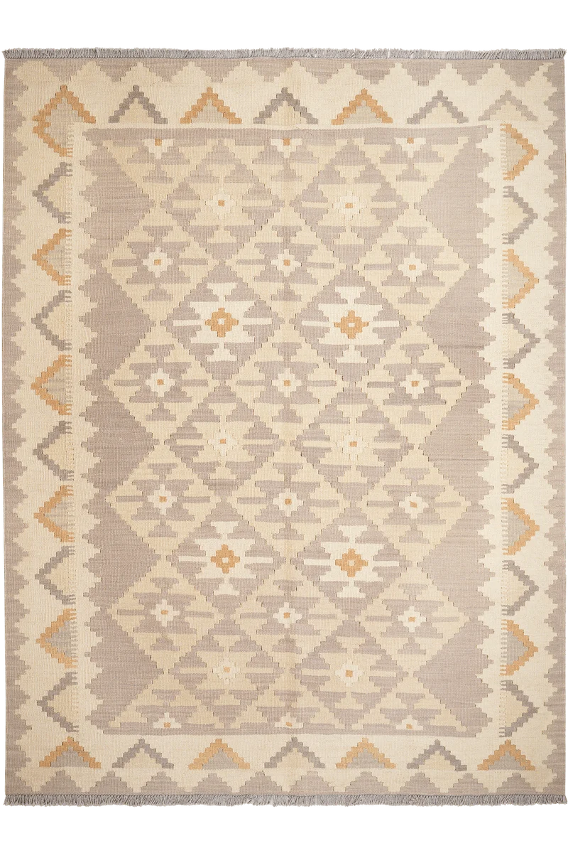 Kelim Gashgai · Handgewebt – Beige, 228x171 cm