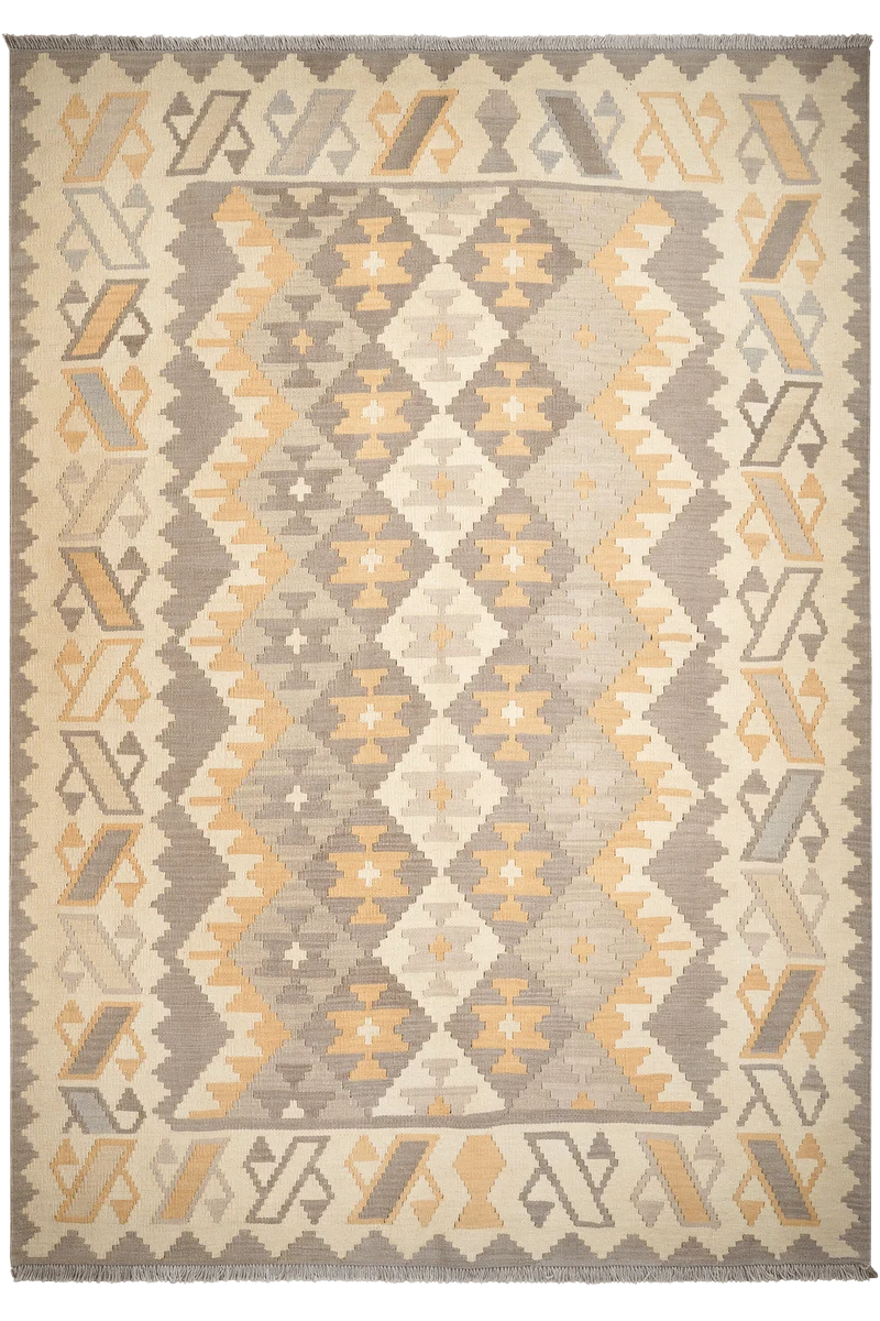 Kelim Gashgai · Handgewebt – Beige, 285x201 cm