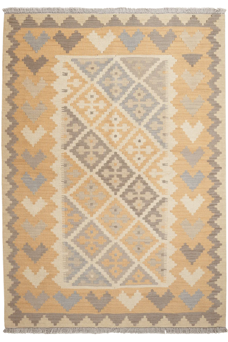 Kelim Gashgai · Handgewebt – Beige, 176x124 cm