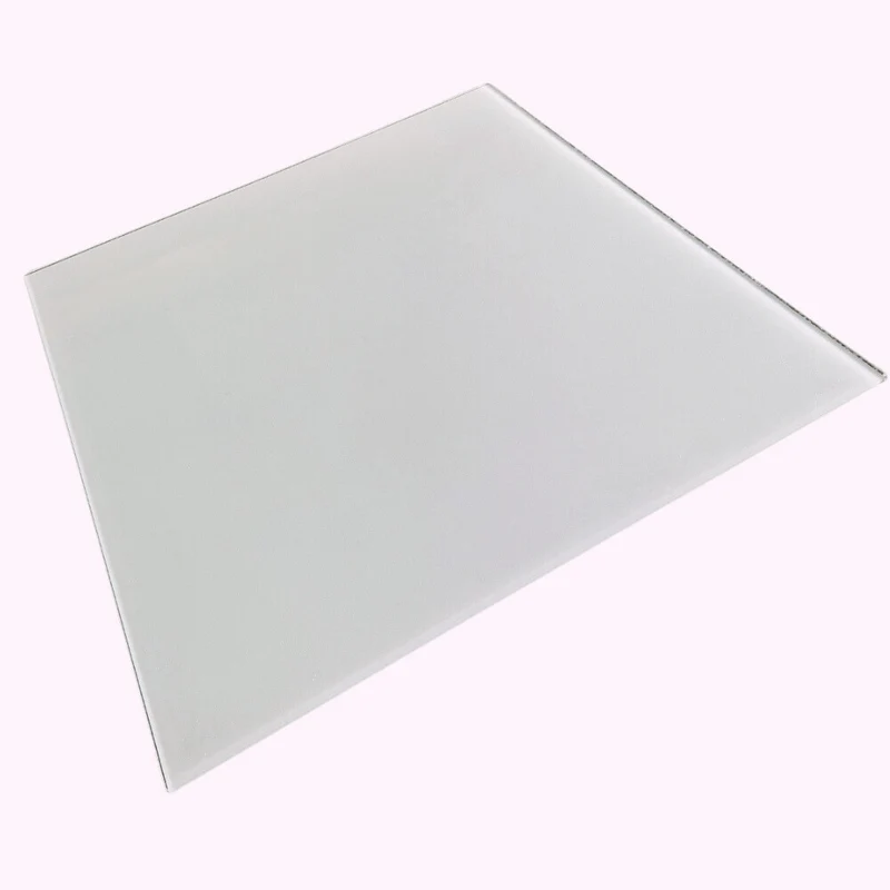 Glasplatte TERRY 75x75cm weiss/milchglas 8mm gehärtetes Glas
