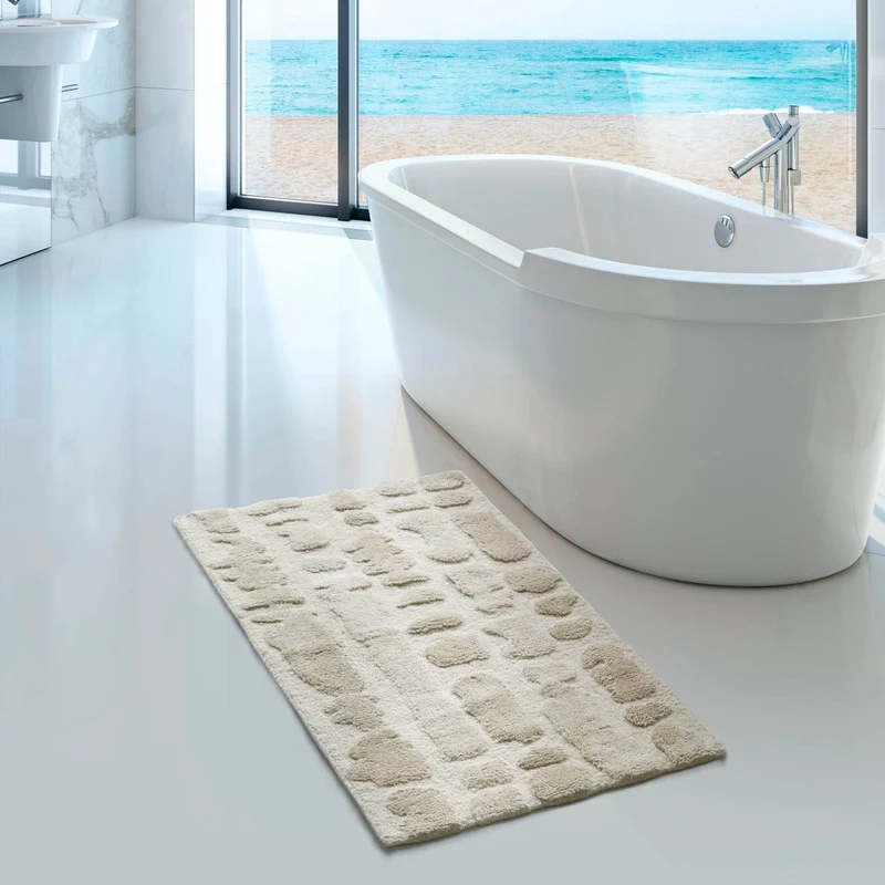 Tappeto bagno granada Moderno in Cotone e Lino 1500 gr/mq