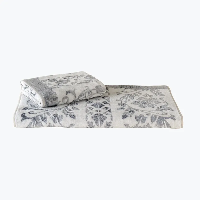 Asciugamano con Ospite roma silver Moderno in Spugna 500 gr/mq