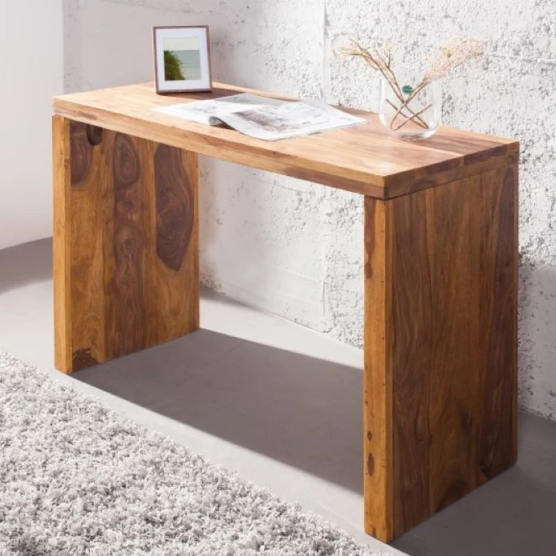 Puristischer Schreibtisch KARA 100cm Konsolentisch massiv Palisander