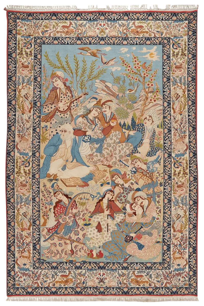 Isfahan · Handgeknüpft – Bunt, 290x194 cm