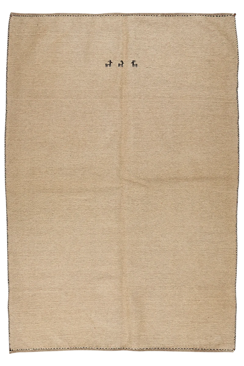 Kelim Gashgai · Handgewebt – Beige, 189x128 cm