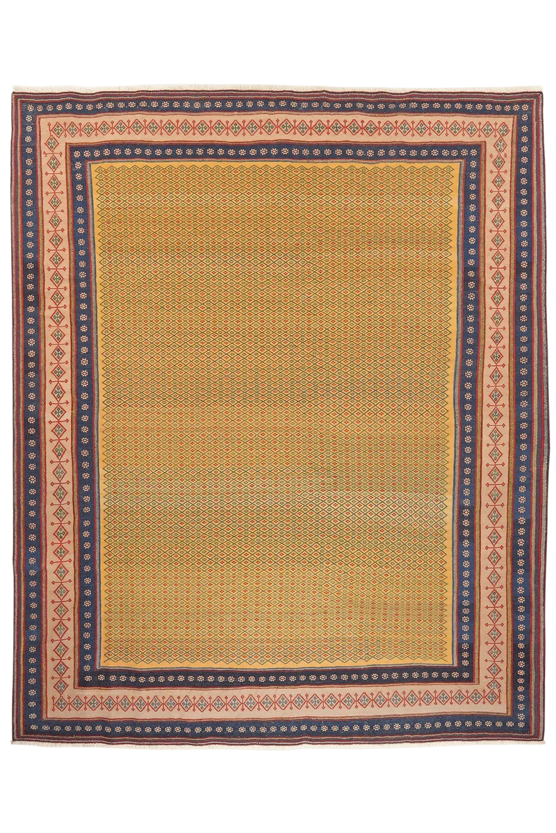 Sumak Afshar · Handgewebt – Gelb, 265x219 cm