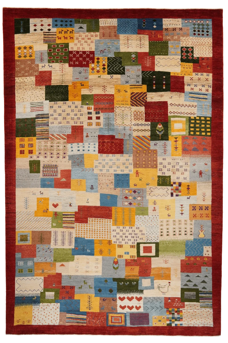 Rizbaf · Handgeknüpft – Bunt, 304x205 cm
